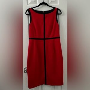 Calvin Klein red cocktail dress